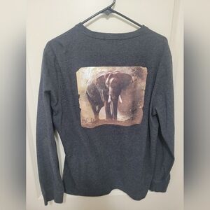 Men's Blue Graphic Sweater